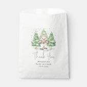 Skifahren in Parenthood Winter Baby Dusche Geschenktütchen (Vorderseite)