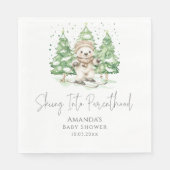 Skifahren in Parenthood Winter Baby Dusche Serviette (Vorderseite)
