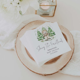 Skifahren in Parenthood Winter Baby Dusche Serviette