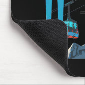 Skifahren in St. Moritz - Retro St. Moritz Ski Mousepad (Ecke)
