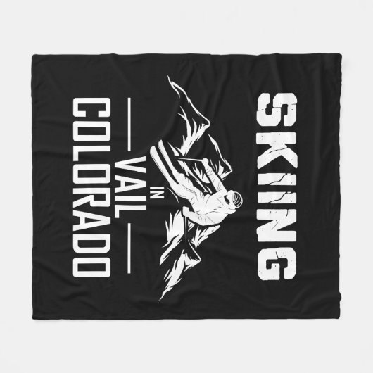 Skifahren in Vail Colorado Fleecedecke (Vorderseite (Horizontal))