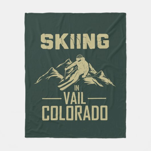 Skifahren in Vail Colorado Fleecedecke (Vorderseite)