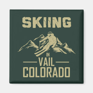 Skifahren in Vail Colorado Magnet