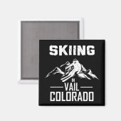 Skifahren in Vail Colorado Magnet (Vorderseite/Rückseite)
