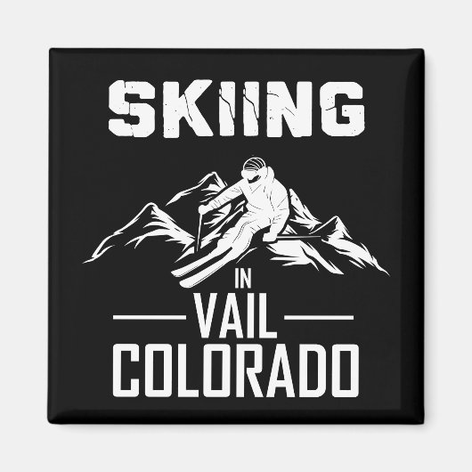 Skifahren in Vail Colorado Magnet (Vorne)