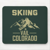 Skifahren in Vail Colorado Mousepad (Vorne)