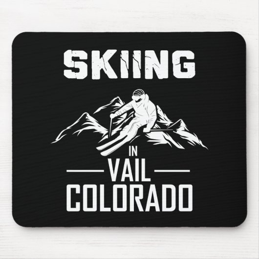 Skifahren in Vail Colorado Mousepad (Vorne)