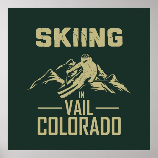 Skifahren in Vail Colorado Poster (Vorne)