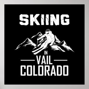 Skifahren in Vail Colorado Poster