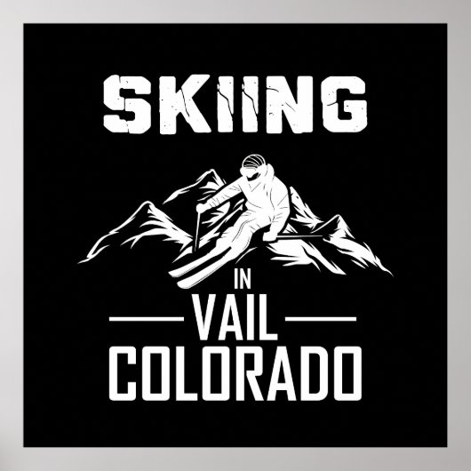 Skifahren in Vail Colorado Poster (Vorne)