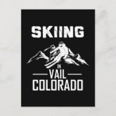 Skifahren in Vail Colorado Postkarte (Vorderseite)