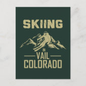 Skifahren in Vail Colorado Postkarte (Vorderseite)