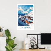 Skifahren in Val Thorens Kunstprint 1 Poster (Heimbüro)