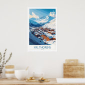 Skifahren in Val Thorens Kunstprint 1 Poster (Küche)
