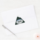 Skifahren "iSKI" Oval Mountain Aufkleber (Umschlag)