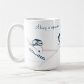 Skifahren ist billiger als TherapieFun Skiing Kaffeetasse (Links)
