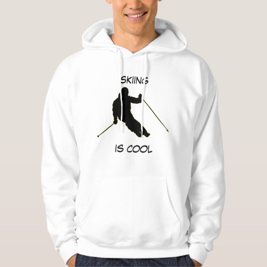 Skifahren ist Cool anpassbarer Hoodie (Vorderseite)