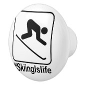 Skifahren ist Leben! Keramikknauf (Rechts)