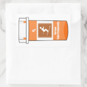Skifahren ist mein Medikament Rechteckiger Aufkleber (Tasche)