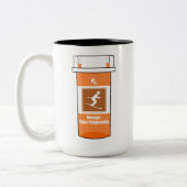 Skifahren ist mein Medikament Zweifarbige Tasse (Links)