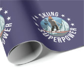 Skifahren ist meine Supermacht Geschenkpapier (Rolleneckpunkt)