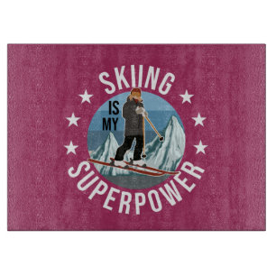 Skifahren ist meine Supermacht Schneidebrett