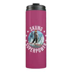 Skifahren ist meine Supermacht Thermosbecher