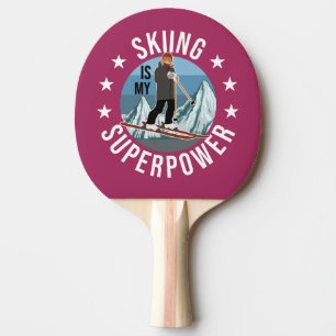 Skifahren ist meine Supermacht Tischtennis Schläger