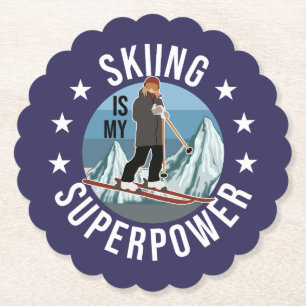 Skifahren ist meine Supermacht Untersetzer