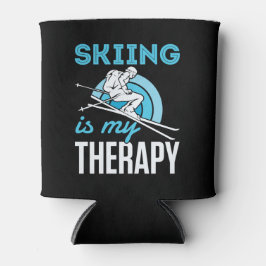 Skifahren ist meine Therapie Ski Ski Funny Skier Dosenkühler