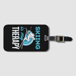 Skifahren ist meine Therapie Ski Ski Funny Skier Gepäckanhänger