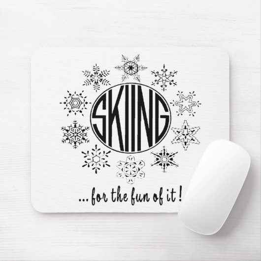 Skifahren ist Spaß - Mousepad (Mit Mouse)