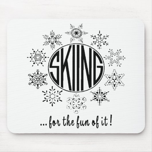 Skifahren ist Spaß - Mousepad (Vorne)