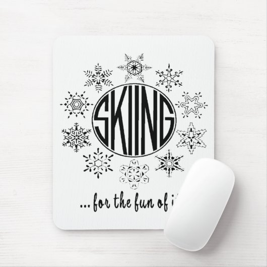 Skifahren ist Spaß - Mousepad (Mit Mouse)
