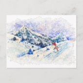 Skifahren ist Spaß Postkarte (Vorderseite)