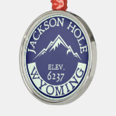 Skifahren Jackson Hole Wyoming, das Snowboard Ornament Aus Metall (Links)