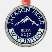 Skifahren Jackson Hole Wyoming, das Snowboard Ornament Aus Metall (Vorne)