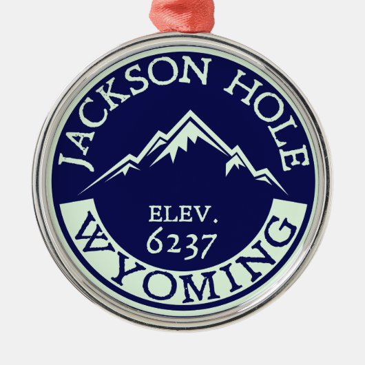Skifahren Jackson Hole Wyoming, das Snowboard Ornament Aus Metall (Vorne)