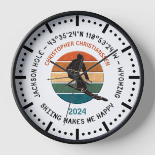 Skifahren Jackson Hole, Wyoming - Mann Skifahrer,  Uhr