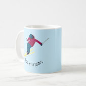Skifahren Kaffeetasse (Vorderseite Links)