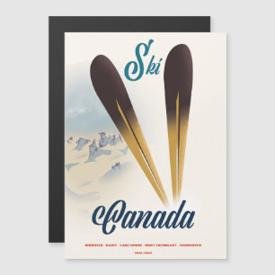 Skifahren Kanada Magnetkarte