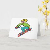 Skifahren Karte (Gelbe Blume)
