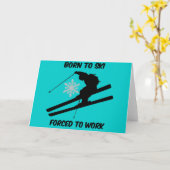 Skifahren Karte (Gelbe Blume)