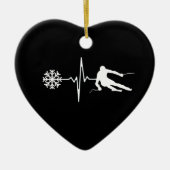 Skifahren Keramik Ornament (Vorne)