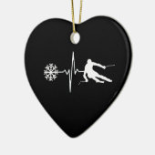 Skifahren Keramik Ornament (Links)