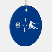 Skifahren Keramik Ornament (Rechts)