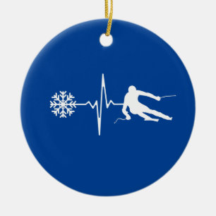 Skifahren Keramik Ornament