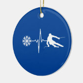 Skifahren Keramik Ornament (Links)