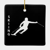 Skifahren Keramikornament (Rückseite)