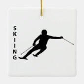 Skifahren Keramikornament (Rückseite)